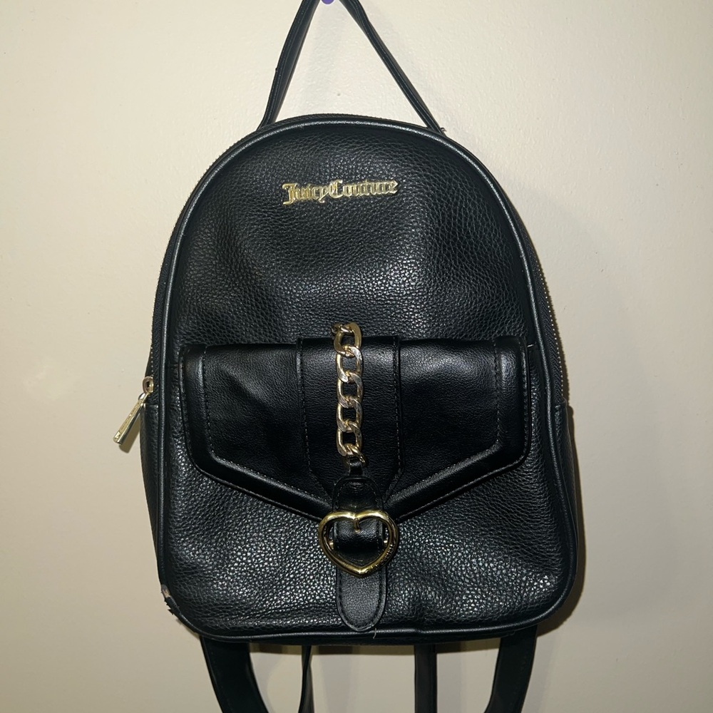 Juicy Couture Black And Gold Mini Backpack